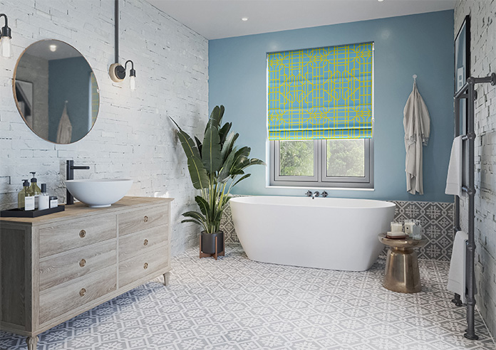 Bamboo Candy, Yellow Blue - Twist&Fit Roman Blind - Image 6